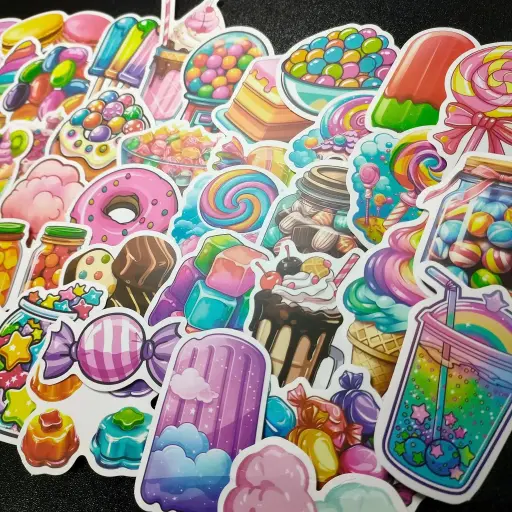 Colorful Sweets Stickers - 15, 30, or 50 pcs 
